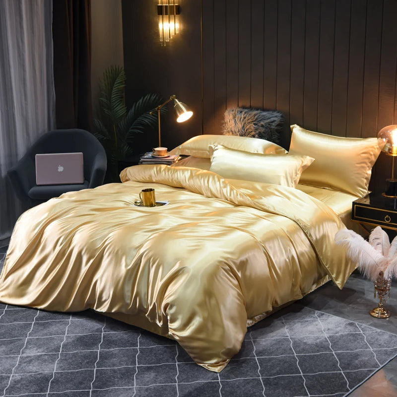 Seidiges Satin-Bettwäscheset: Verwöhnen Sie sich mit luxuriösem Komfort und elegantem Design