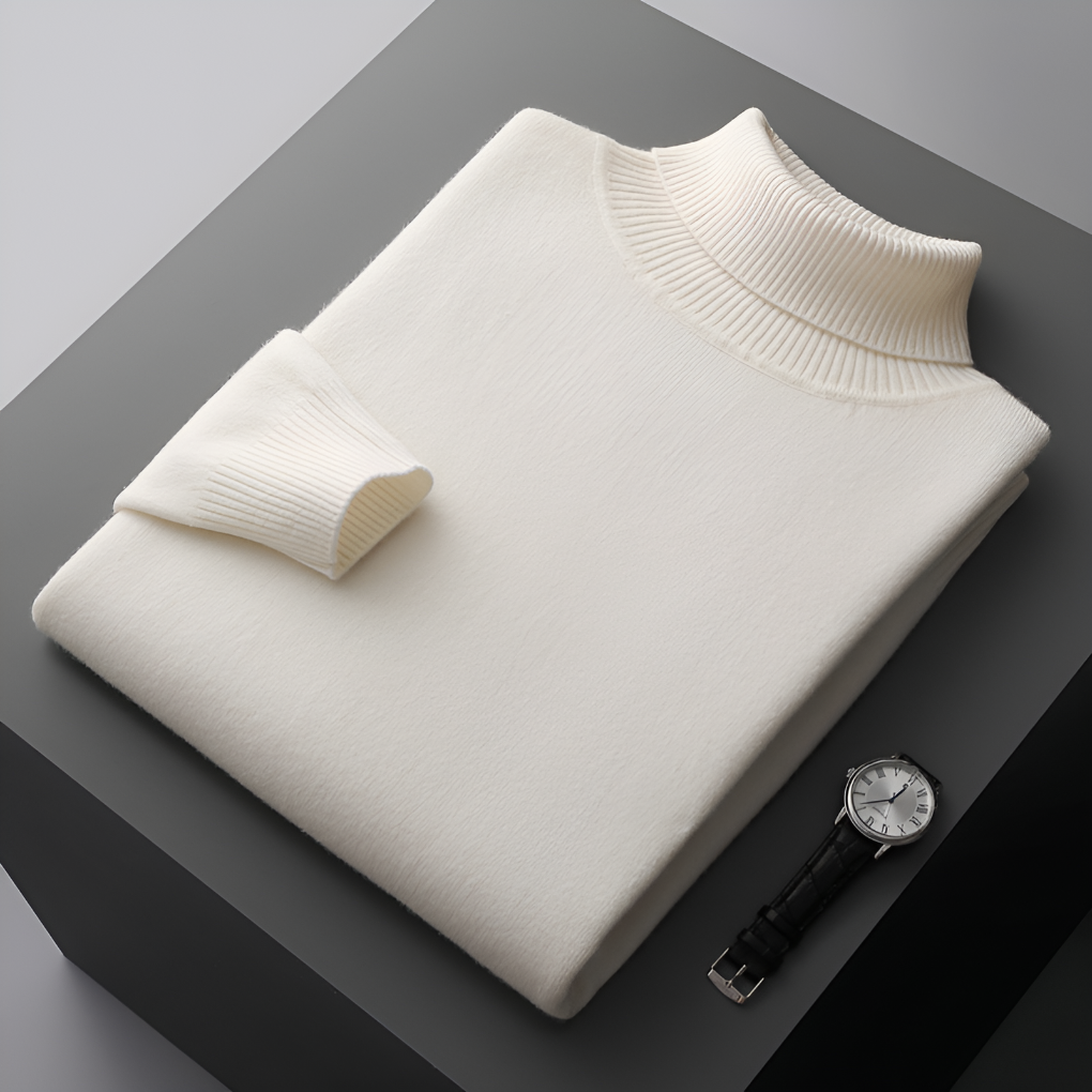 Hochwertiger Herren Kaschmir Rollkragenpullover