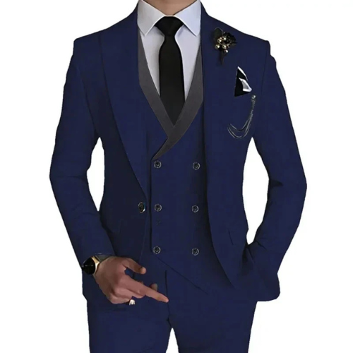 Stilvoller 3-teiliger Slim Fit Herrenanzug