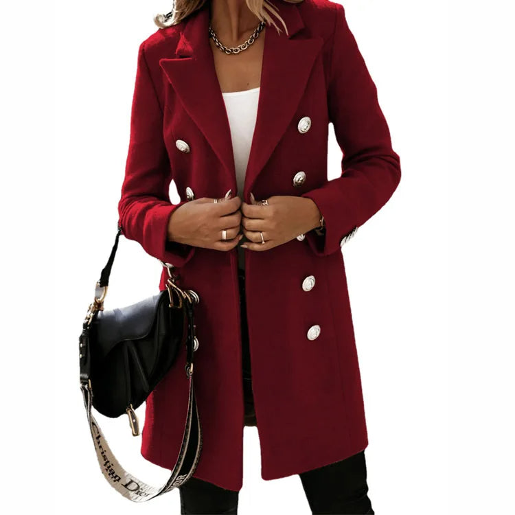Lange Damen-Mantel Jacke