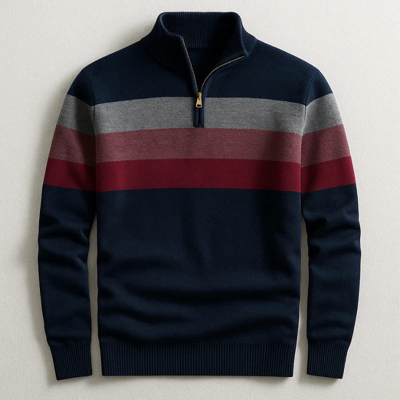 Herren Eleganter Gestreifter Pullover