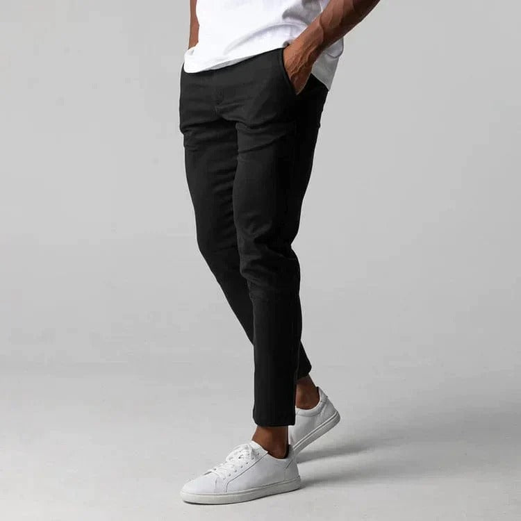 Herren-Stretch-Chino mit Elastischem Bund und Zeitlosem Schnitt