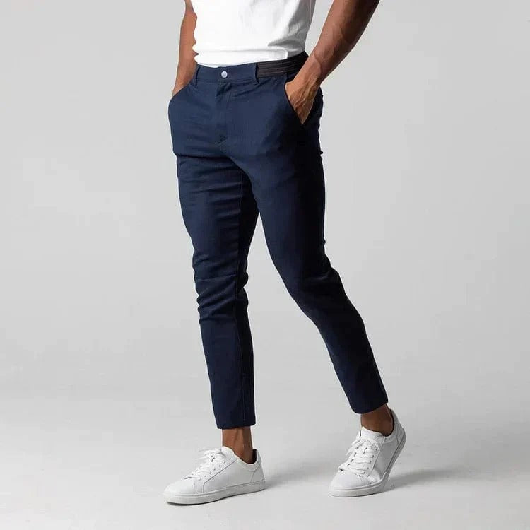 Herren-Stretch-Chino mit Elastischem Bund und Zeitlosem Schnitt