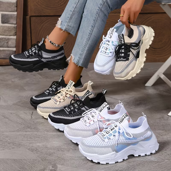 Damen Elegante Atmungsaktive Alltags-Sneakers