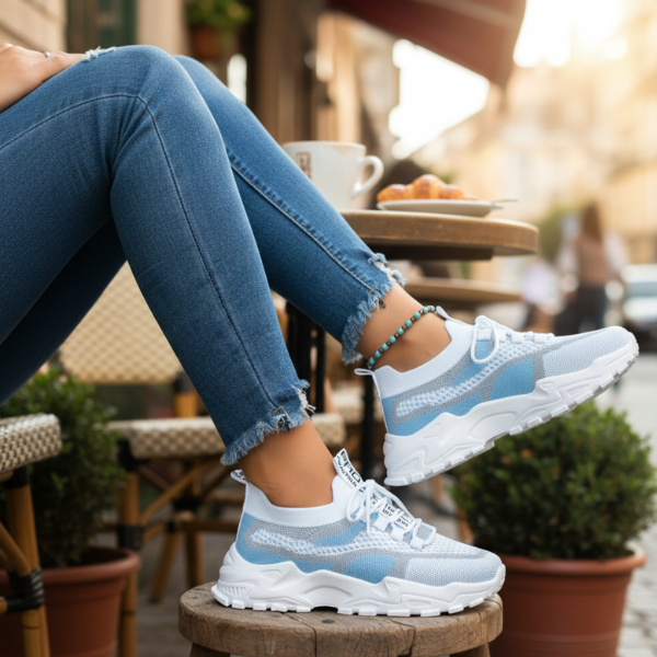 Damen Elegante Atmungsaktive Alltags-Sneakers