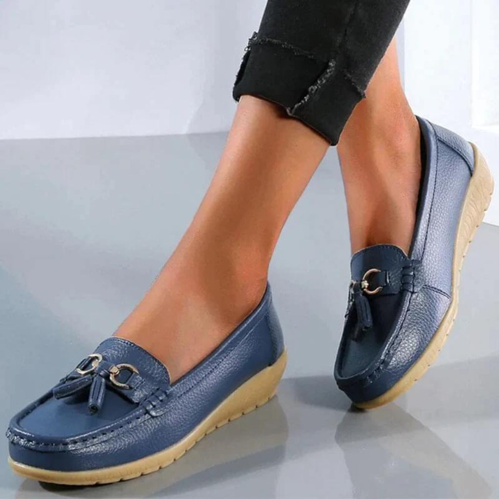Retro-Keil-Loafer für Damen