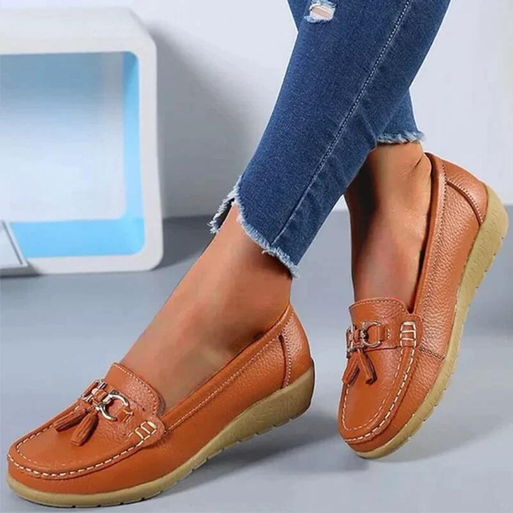 Retro-Keil-Loafer für Damen