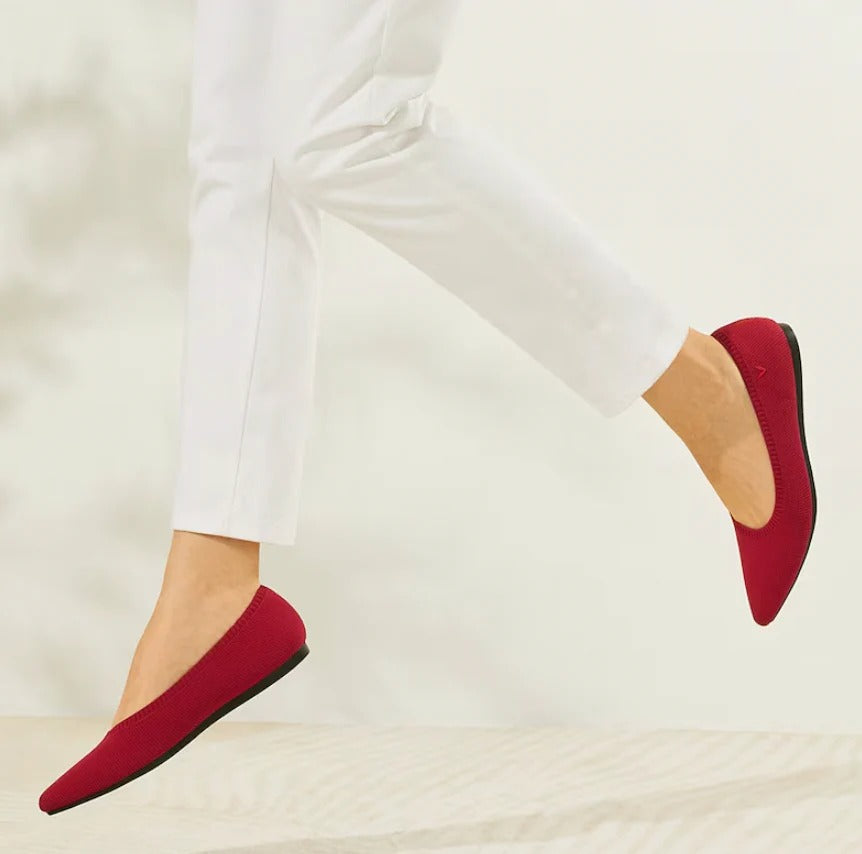 Bequeme Damen-Ballerinas mit runder Spitze