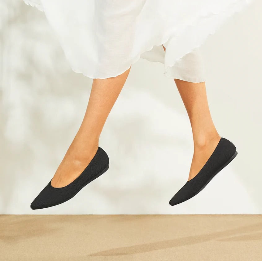 Bequeme Damen-Ballerinas mit runder Spitze