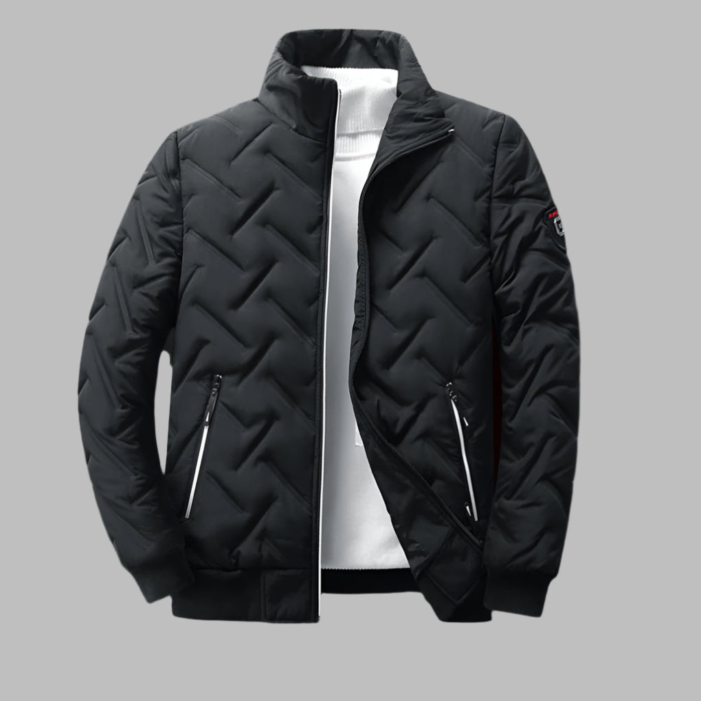 Herren-Windjacke mit durchgehendem Reißverschluss