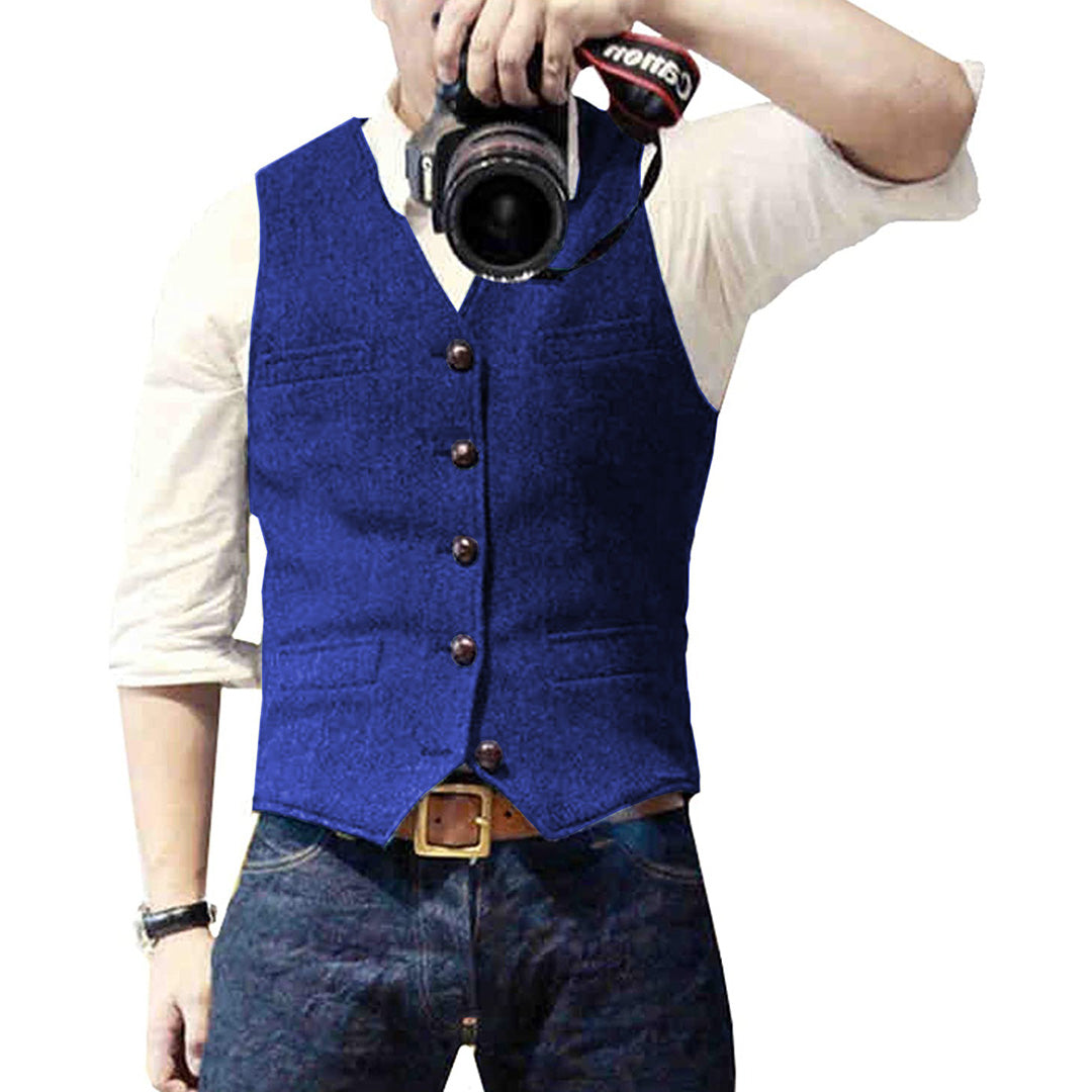 Vielseitiges Herren-Denim-Gilet im klassischen Stil