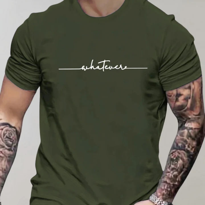 Herren-T-Shirt mit Rundhals und Print