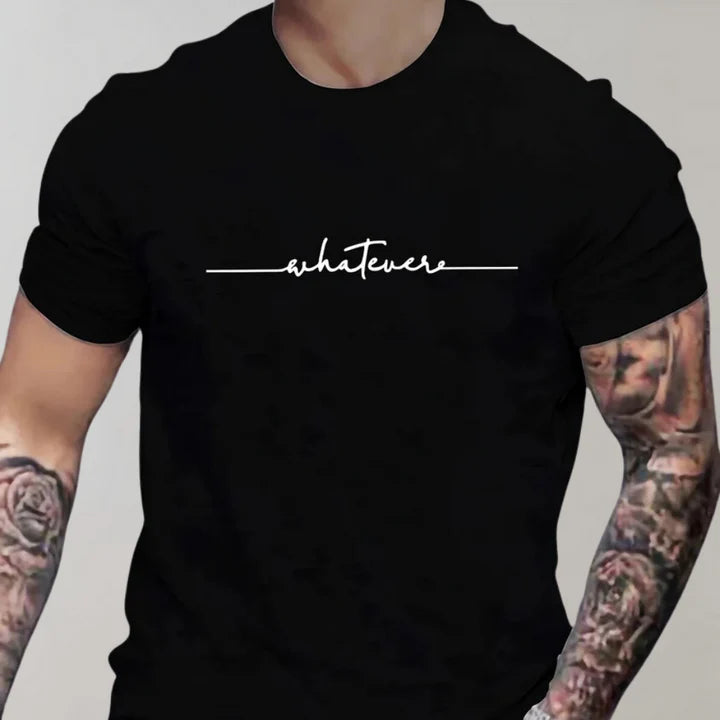 Herren-T-Shirt mit Rundhals und Print