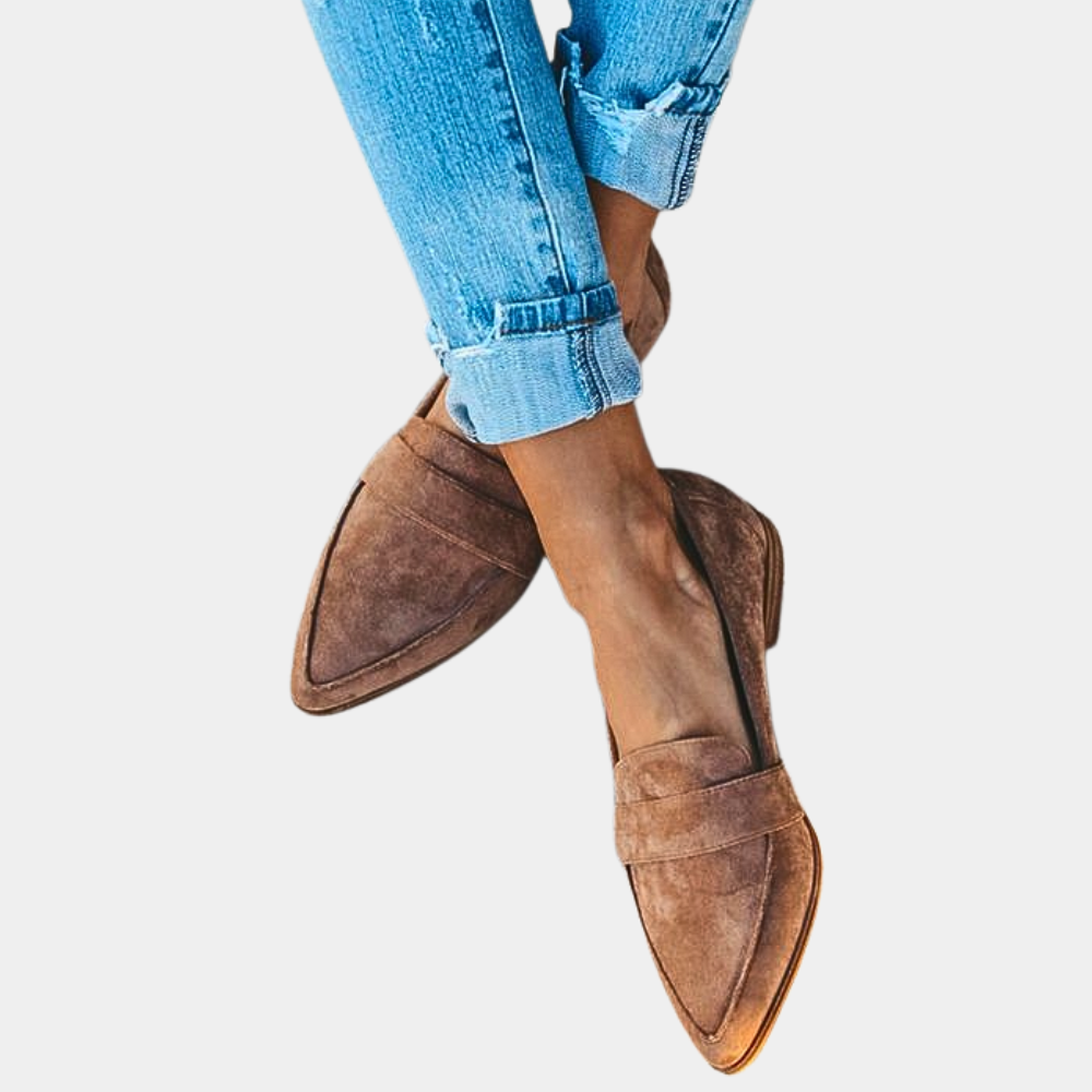 Hollie – Trendy Comfortabele Instappers Loafers in Suèdelook voor Dames