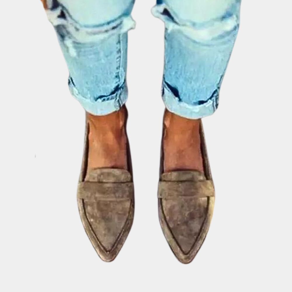 Hollie – Trendy Comfortabele Instappers Loafers in Suèdelook voor Dames