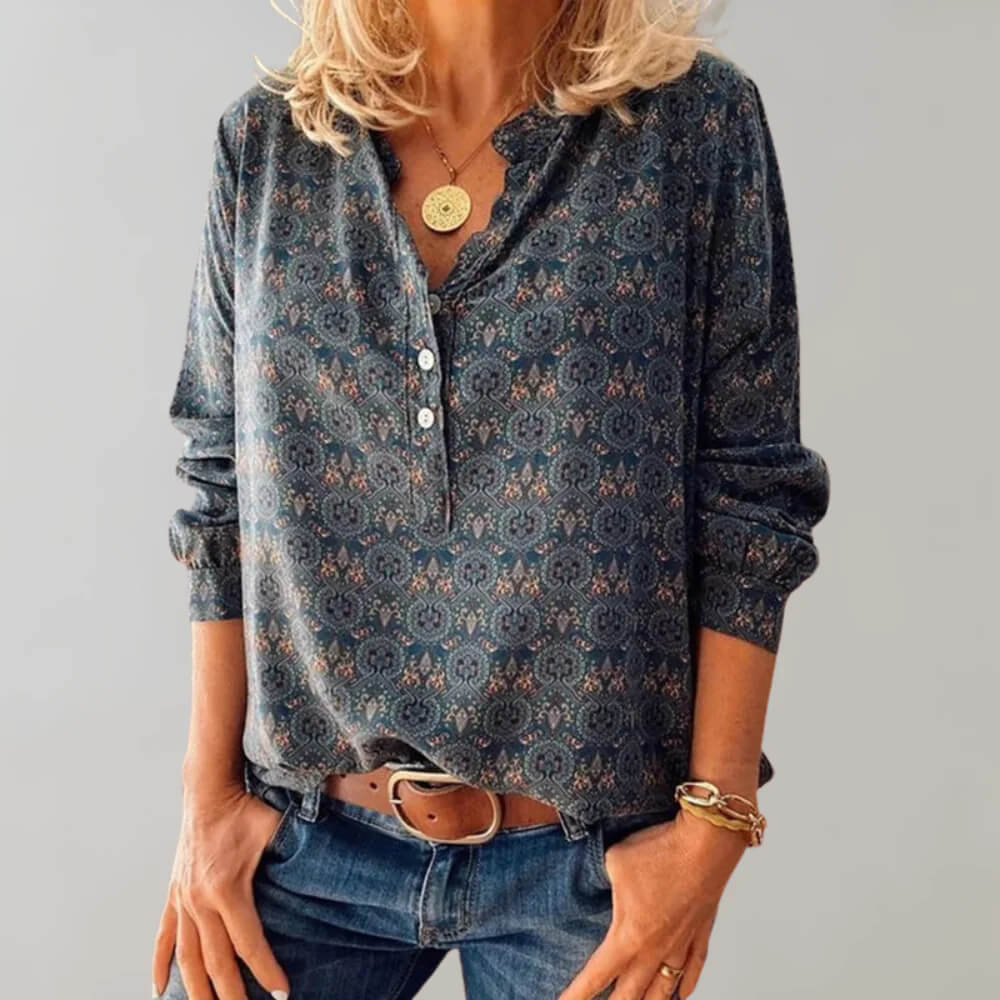 Vintage-Damenbluse mit Retro-Flair