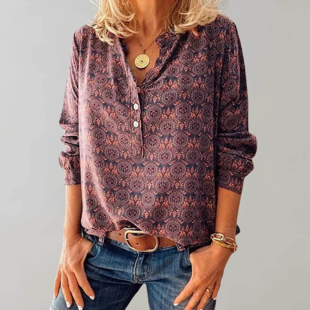 Vintage-Damenbluse mit Retro-Flair
