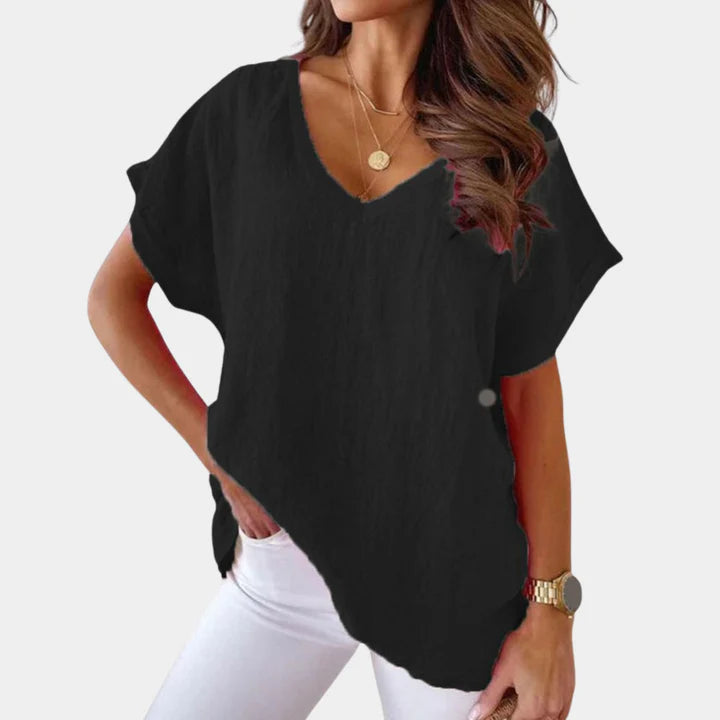Stilvolles Damen-T-Shirt mit klassischem Rundhalsausschnitt