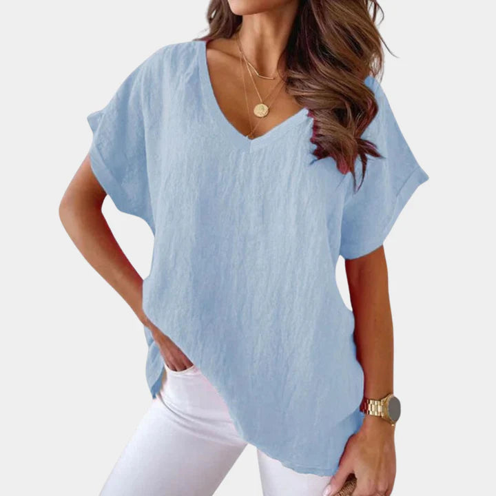 Stilvolles Damen-T-Shirt mit klassischem Rundhalsausschnitt