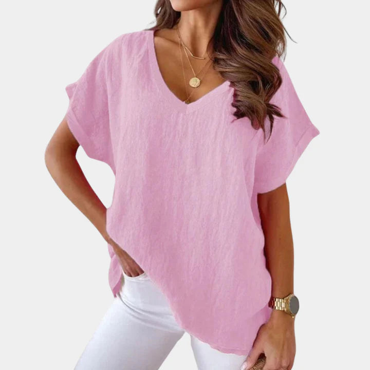 Stilvolles Damen-T-Shirt mit klassischem Rundhalsausschnitt