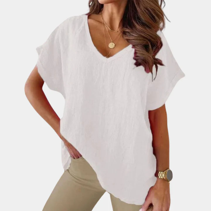 Stilvolles Damen-T-Shirt mit klassischem Rundhalsausschnitt