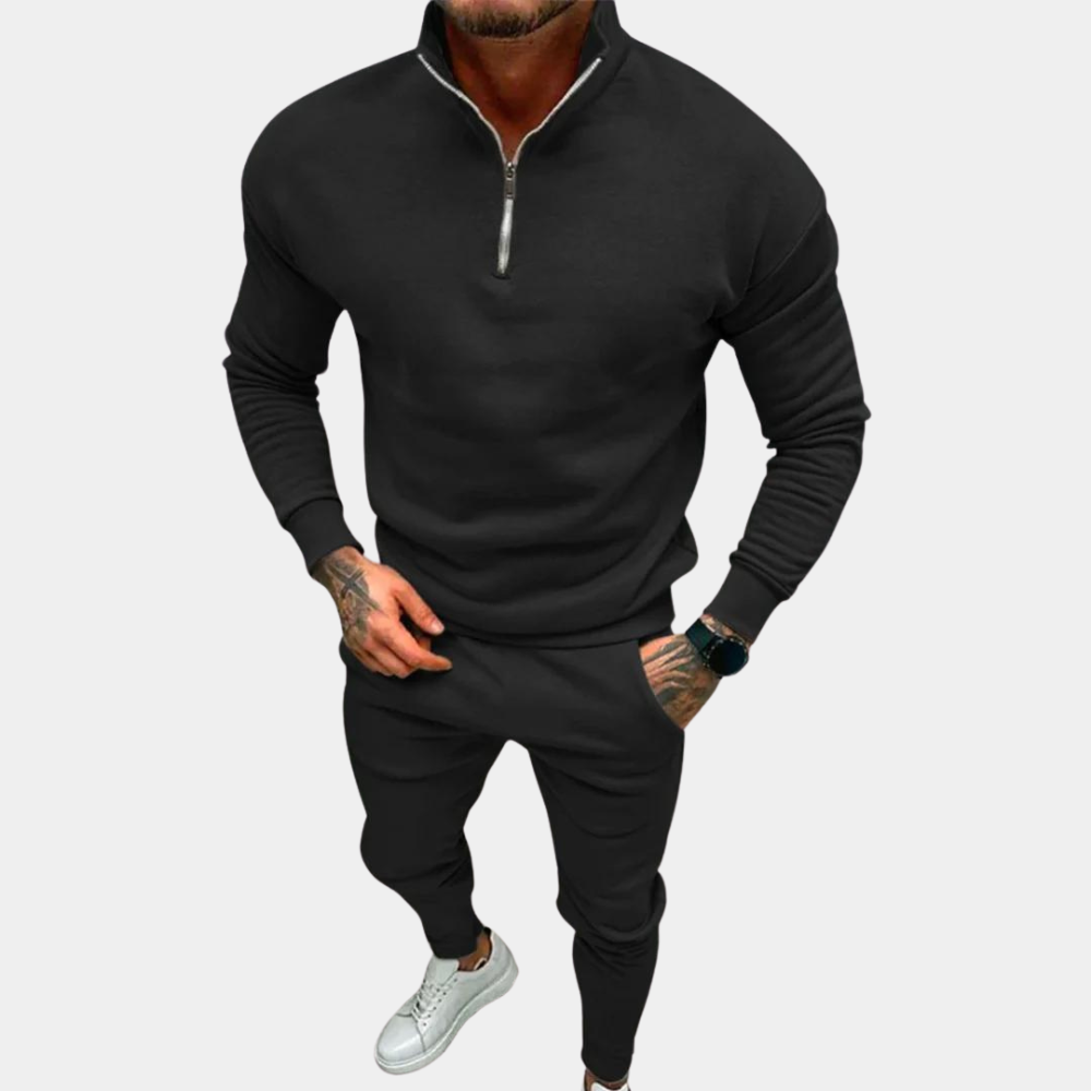 Herren Sport Jogginghose mit Reißverschluss und atmungsaktivem Material