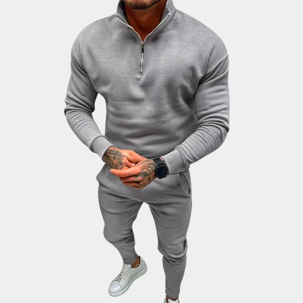 Herren Sport Jogginghose mit Reißverschluss und atmungsaktivem Material
