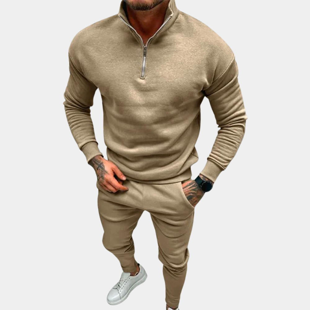 Herren Sport Jogginghose mit Reißverschluss und atmungsaktivem Material