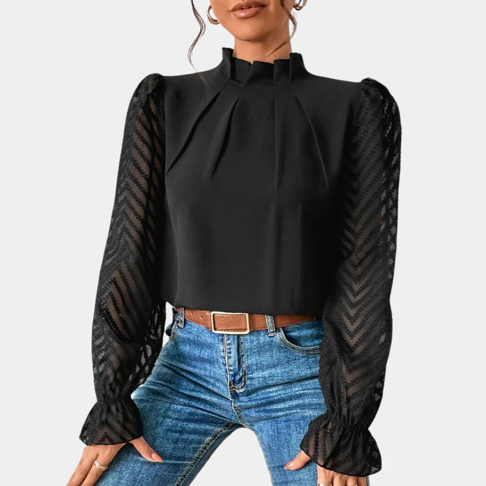 Elegantes Damen Langarm Top