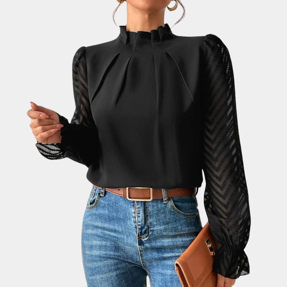 Elegantes Damen Langarm Top