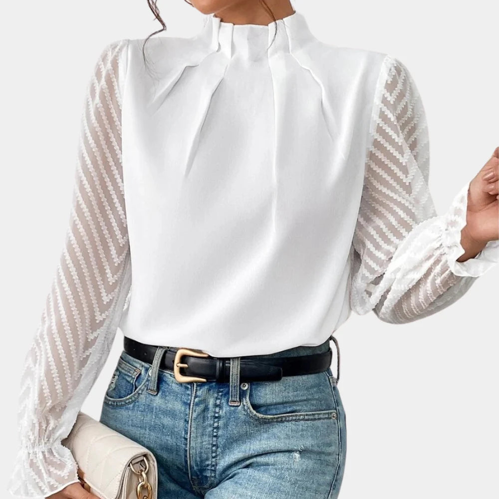 Elegantes Damen Langarm Top