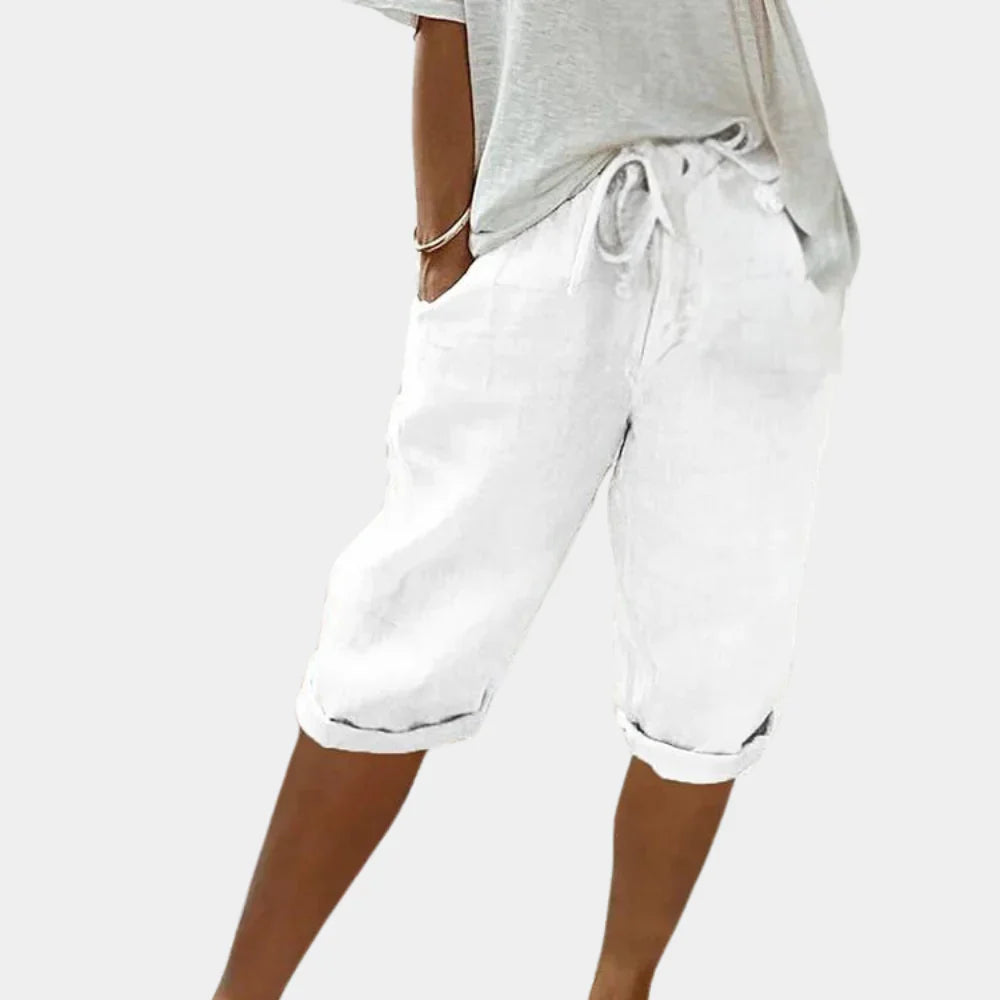 Bequeme Damen-Shorts aus Leinenmischung