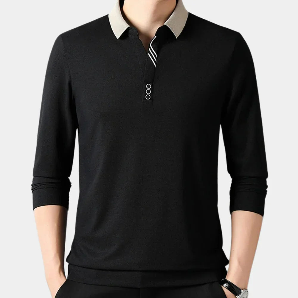 Lässiges Langarm-Polo für Herren