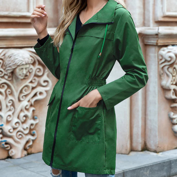 Stilvoller Trenchcoat mit Reißverschluss für Damen
