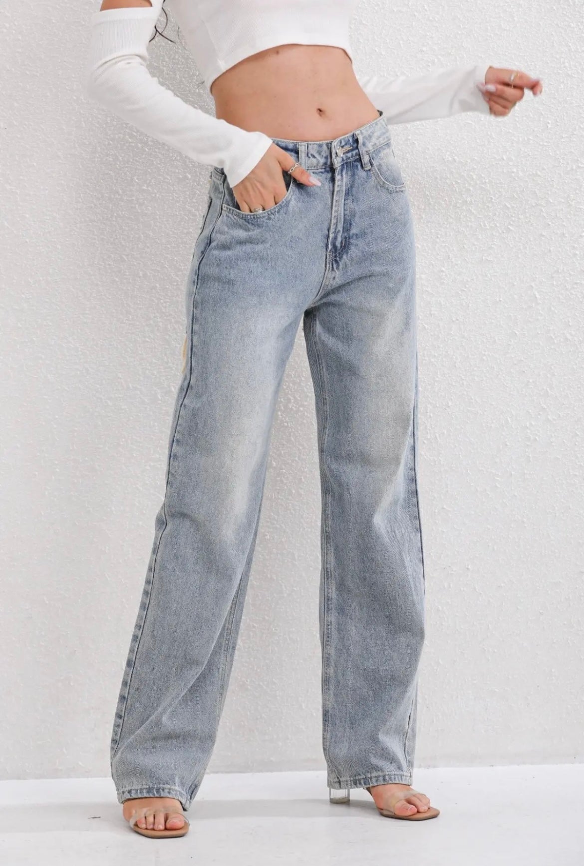 Zerrissene Vintage-Jeans für Damen