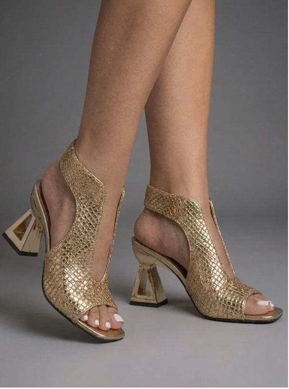 Damen Elegante Sandalen mit Geflecht