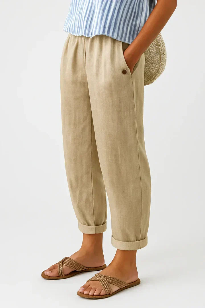 Damen Bequeme Klassische Freizeithose