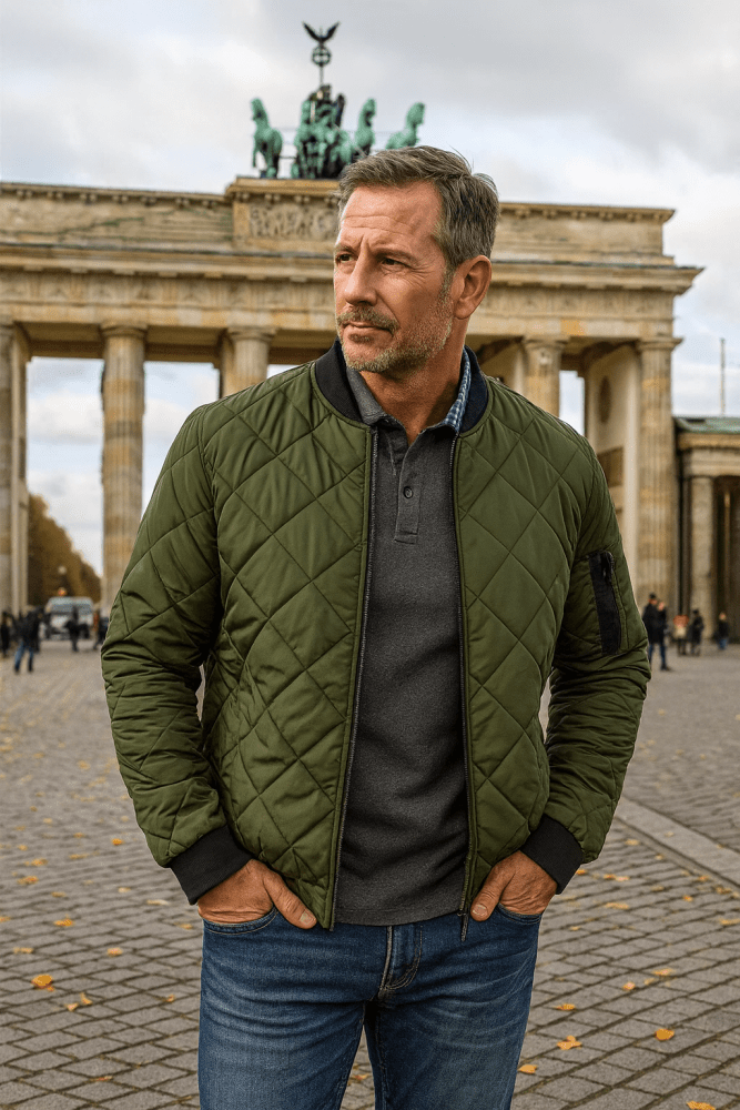 Herren Elegante Steppjacke aus Baumwolle
