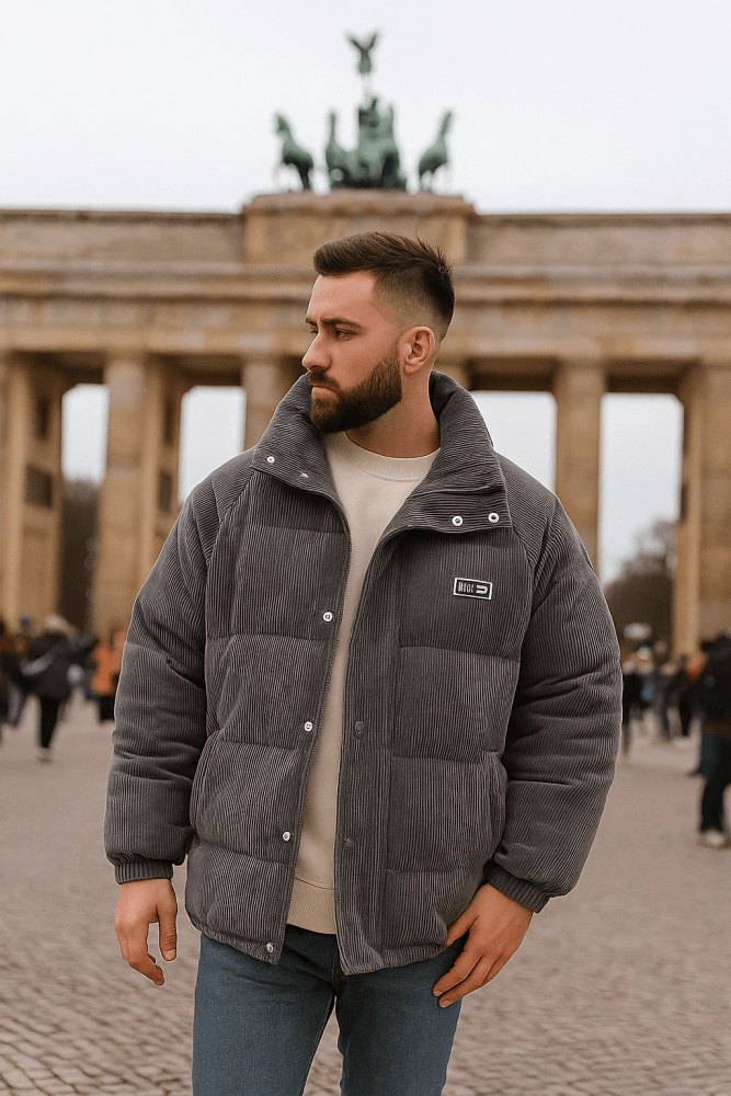 Herren Klassische Jacke mit Knopfverschluss