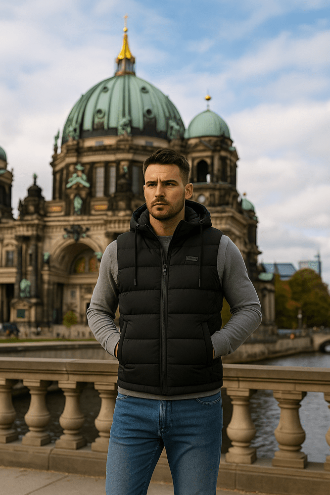 Herren Vielseitige Gesteppte Thermo-Weste