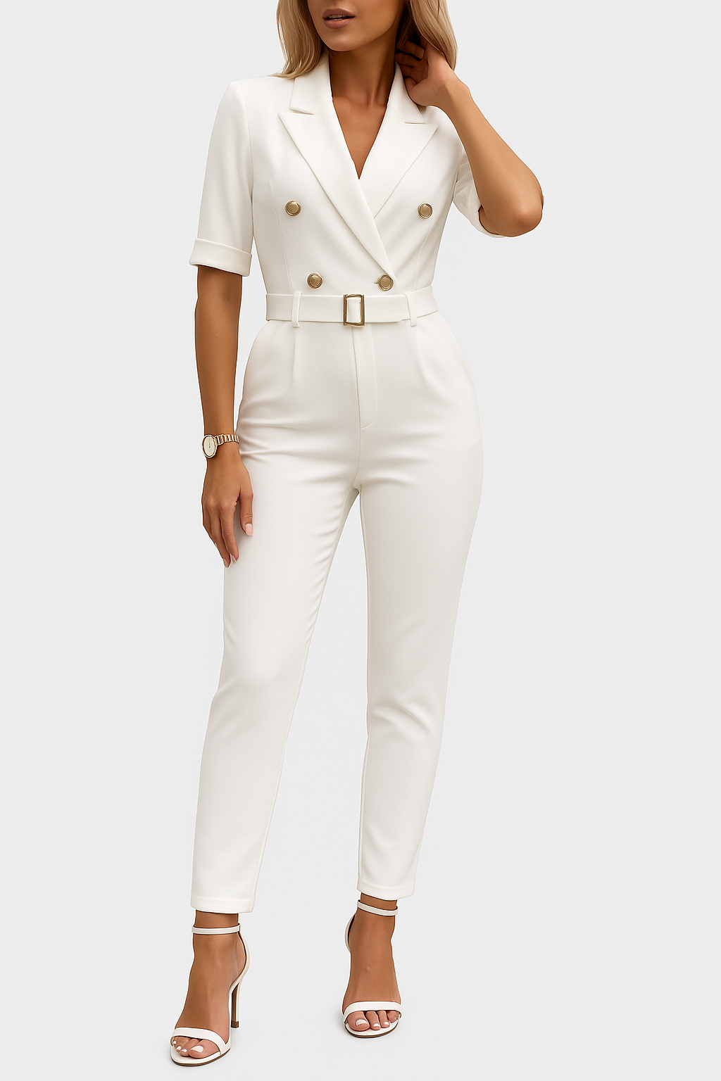 Eleganter Overall mit Gürtel