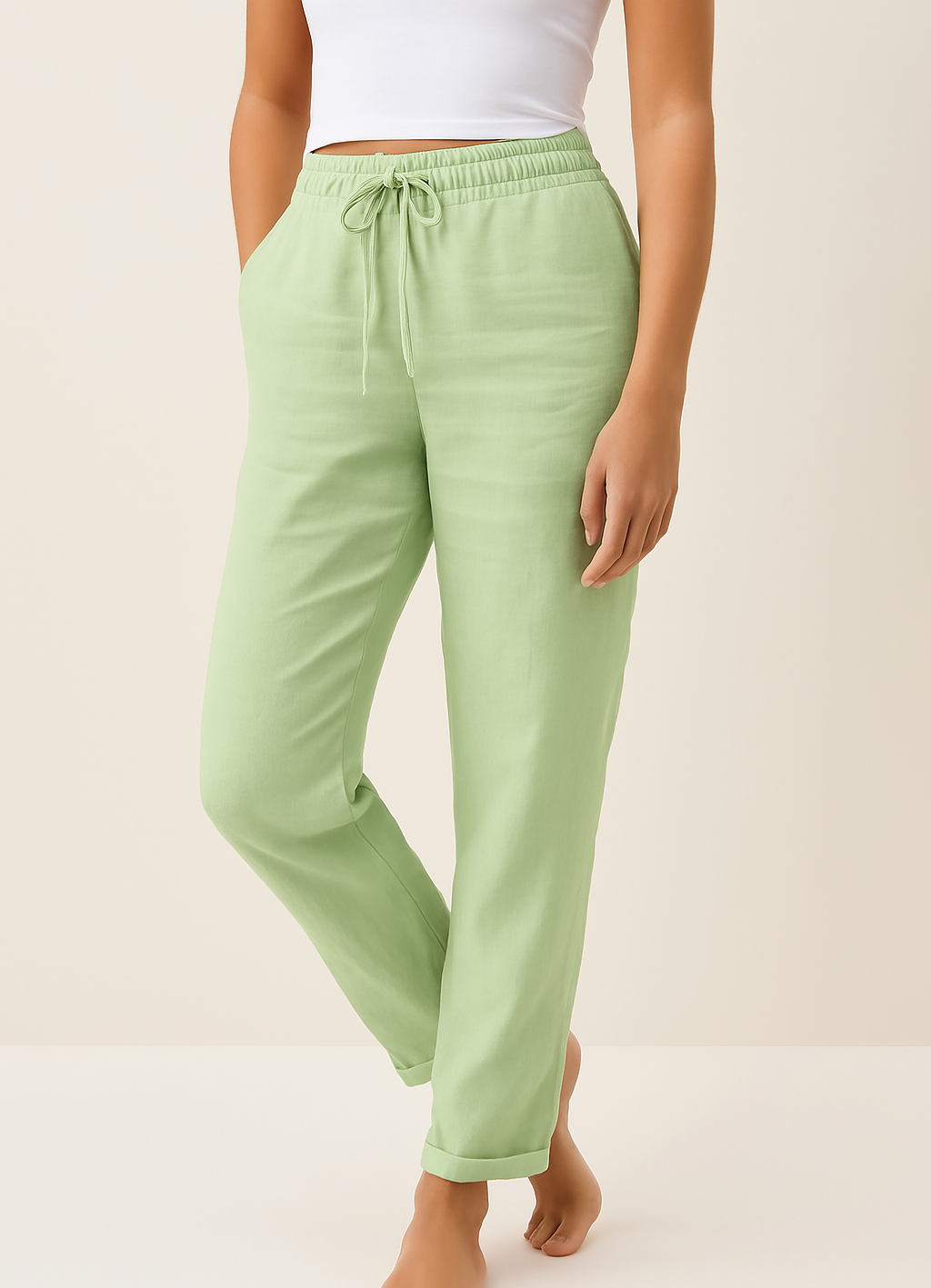 Leinen-Mix-Hose Mühelose Eleganz für jeden Anlass