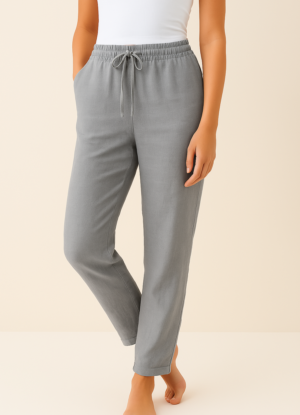 Linnea – Damenhose aus Leinenmischung mit klassischem Schnitt