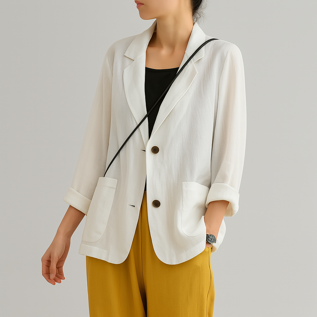 Relaxed Fit Blazer aus Naturfasern