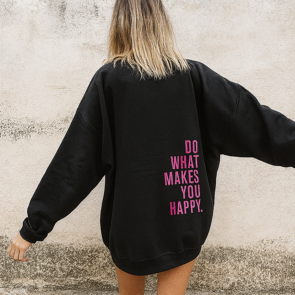 Bedrucktes, kuscheliges Kapuzensweatshirt