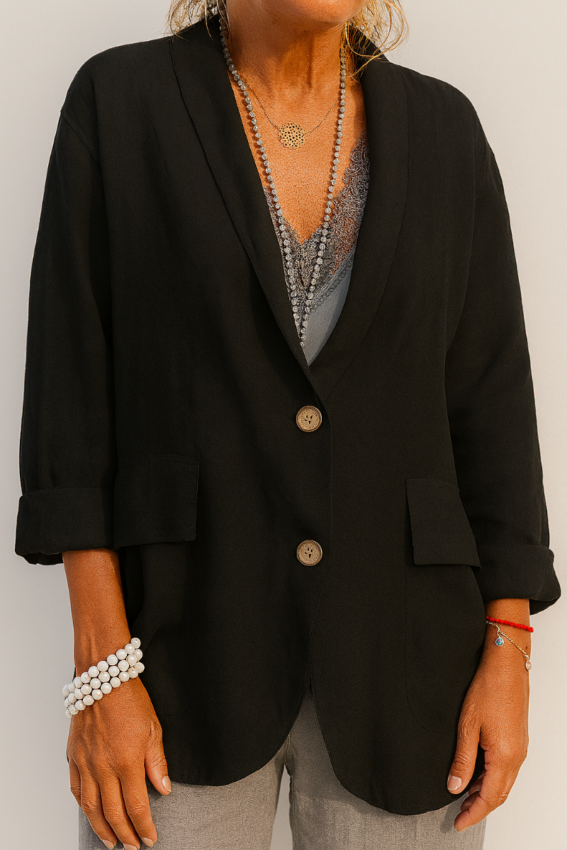 Leinenblazer im Relaxed Fit für Damen