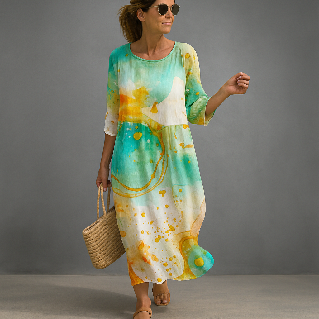 Elegantes Sommerkleid mit Blumenmuster für Damen