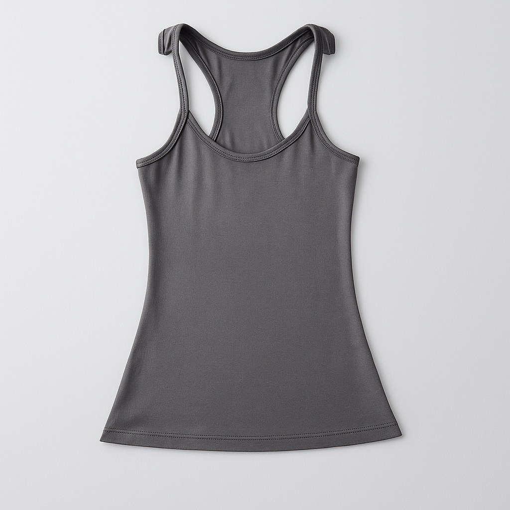 Geripptes Tanktop mit unsichtbaren Trägern für Damen