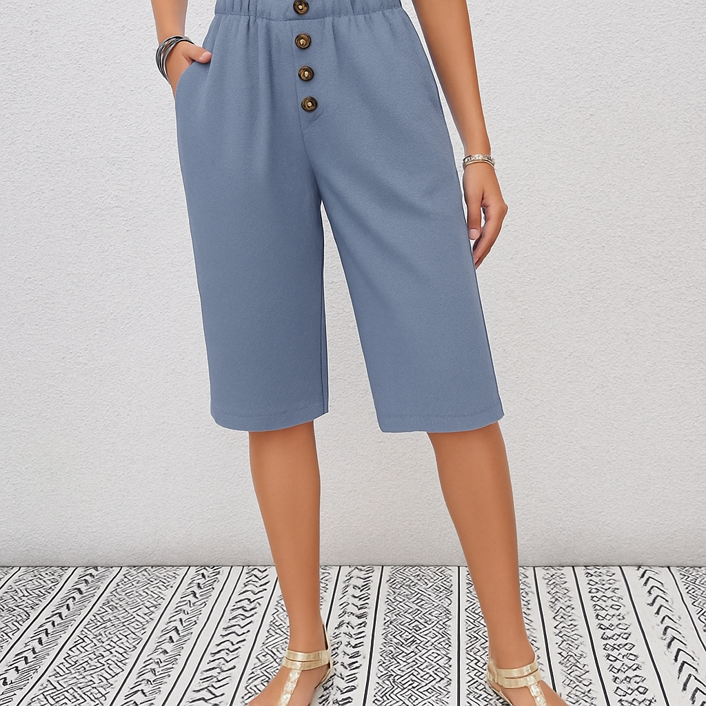 Haremshose mit hoher Taille und lockerer Passform für Damen