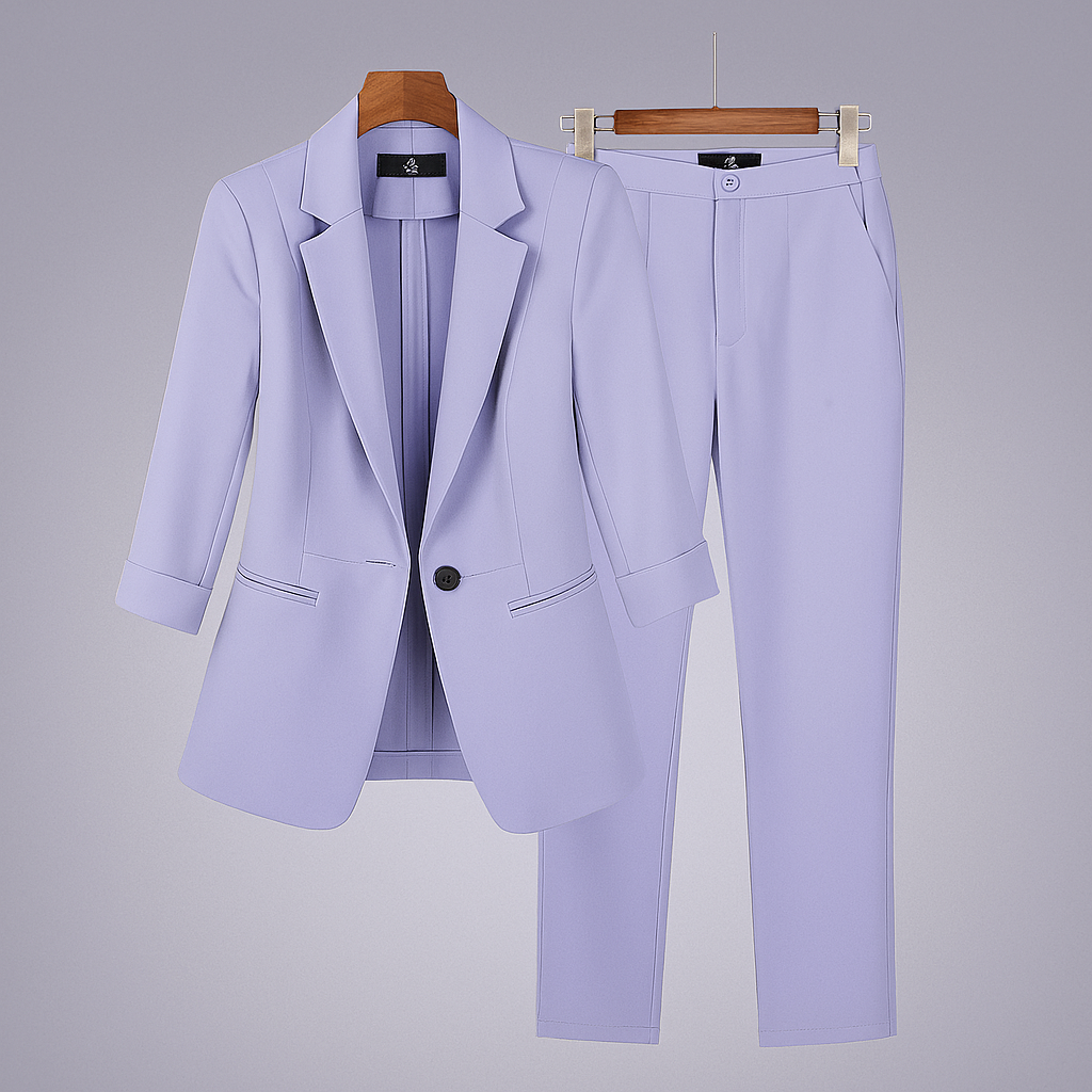 Formelles Anzug-Set für Damen mit Blazer und Hose